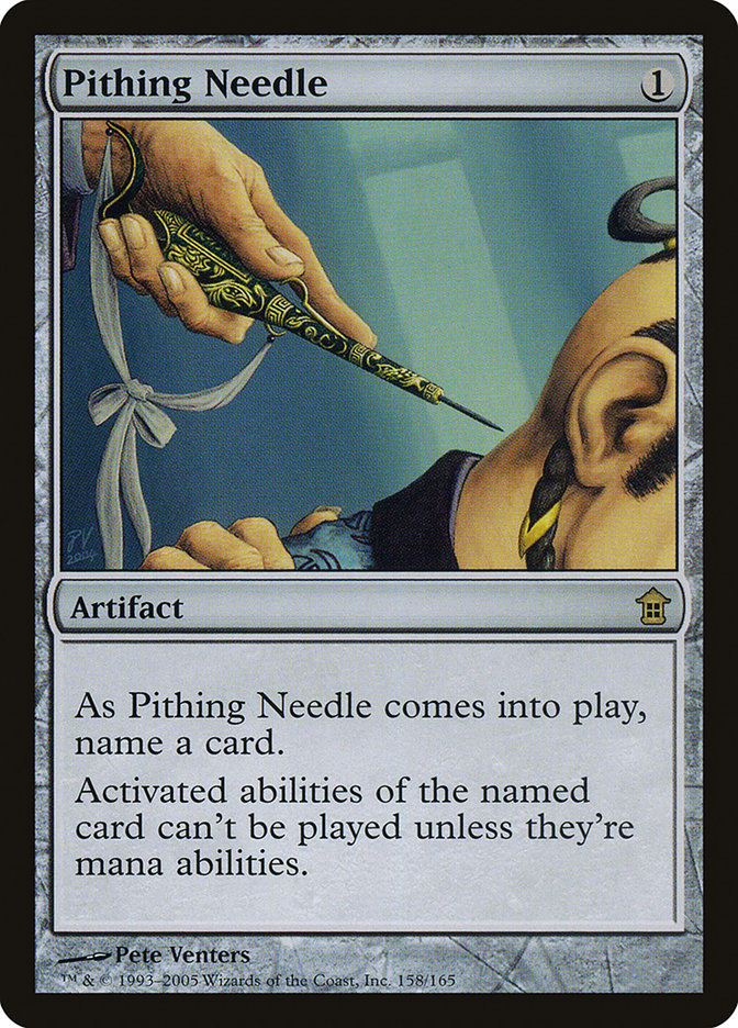 Pithing Needle [Saviors of Kamigawa] | Dumpster Cat Games