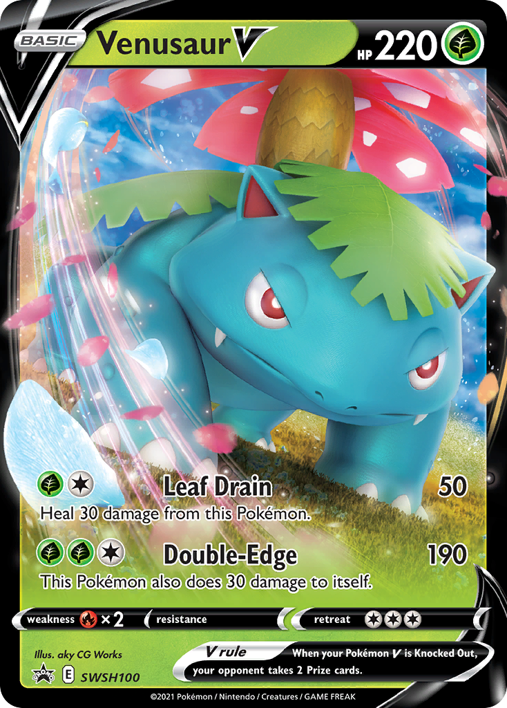 Venusaur V (SWSH100) [Sword & Shield: Black Star Promos] | Dumpster Cat Games