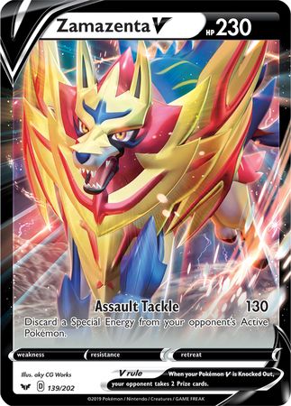 Zamazenta V (139/202) (Jumbo Card) [Sword & Shield: Base Set] | Dumpster Cat Games