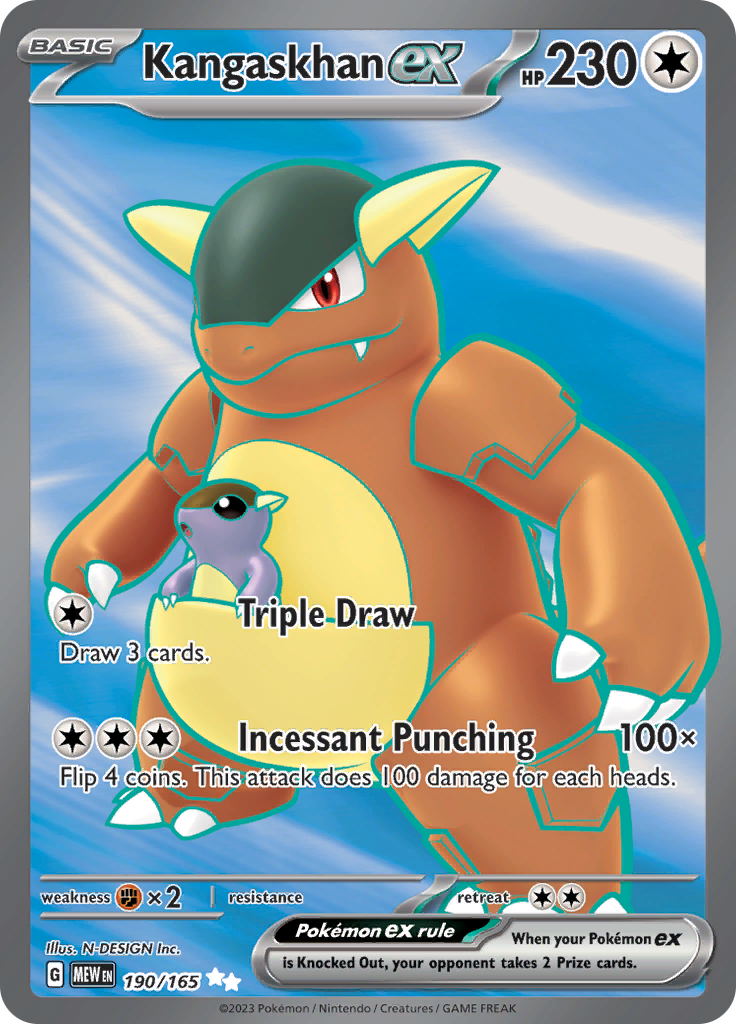 Kangaskhan ex (190/165) [Scarlet & Violet 151] | Dumpster Cat Games