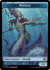 Bird // Merfolk (0003) Double-Sided Token [The Lost Caverns of Ixalan Commander Tokens] | Dumpster Cat Games