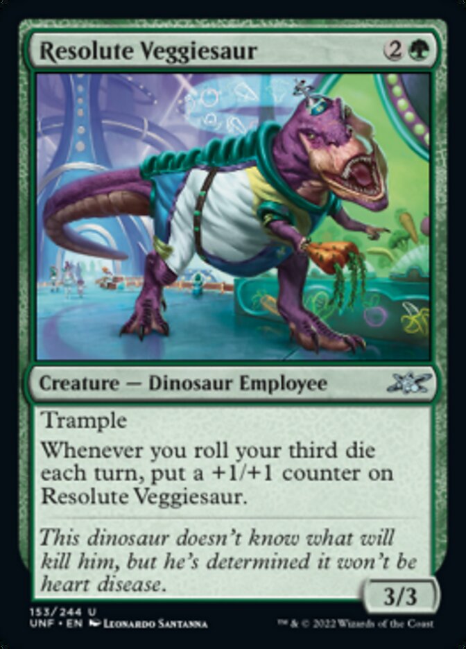Resolute Veggiesaur [Unfinity] | Dumpster Cat Games