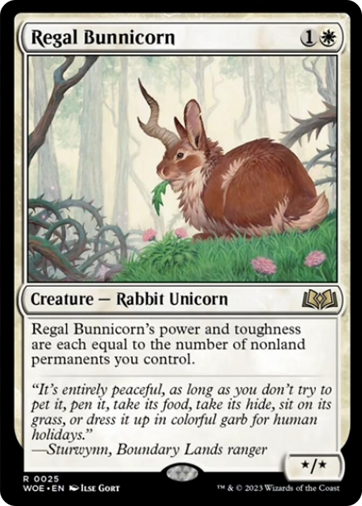 Regal Bunnicorn [Wilds of Eldraine] | Dumpster Cat Games