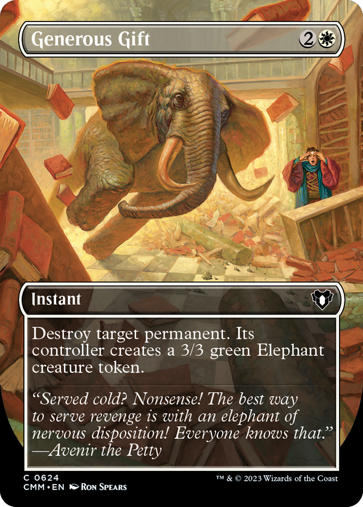 Generous Gift (Borderless Alternate Art) [Commander Masters] | Dumpster Cat Games
