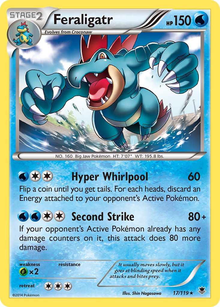 Feraligatr (17/119) (Cosmos Holo) (Blister Exclusive) [XY: Phantom Forces] | Dumpster Cat Games