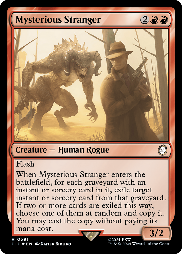 Mysterious Stranger (Surge Foil) [Fallout] | Dumpster Cat Games