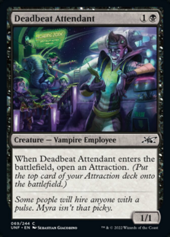 Deadbeat Attendant [Unfinity] | Dumpster Cat Games