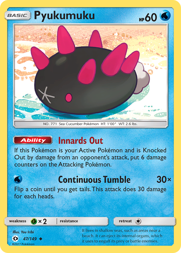 Pyukumuku (47/149) [Sun & Moon: Base Set] | Dumpster Cat Games