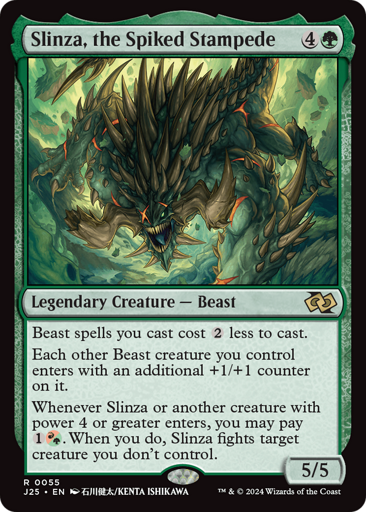 Slinza, the Spiked Stampede (Anime) [Foundations Jumpstart] | Dumpster Cat Games