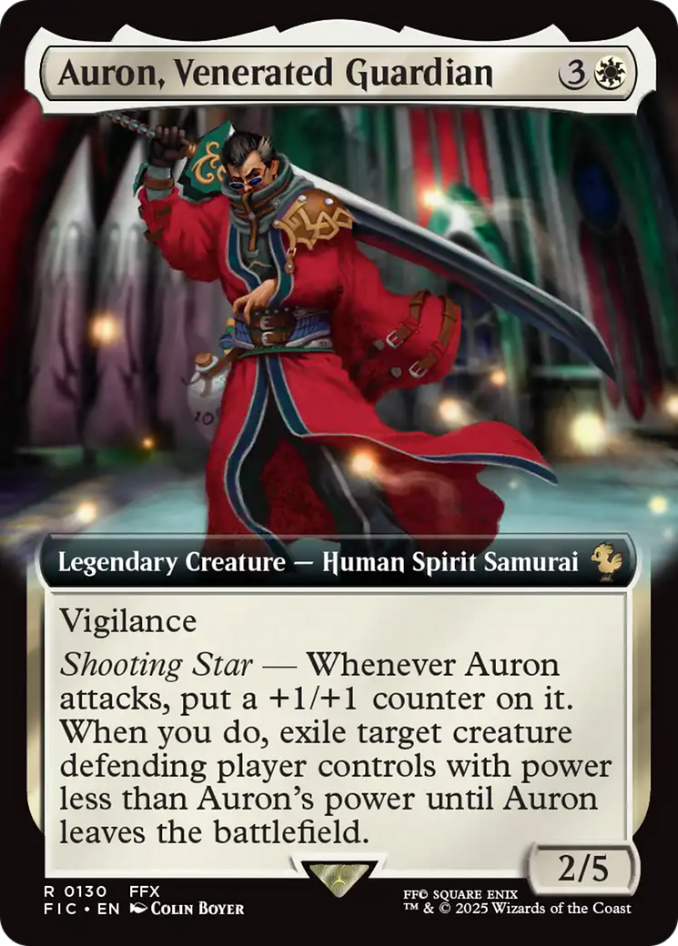 Auron, Venerated Guardian (Extended Art) [FINAL FANTASY Commander] | Dumpster Cat Games