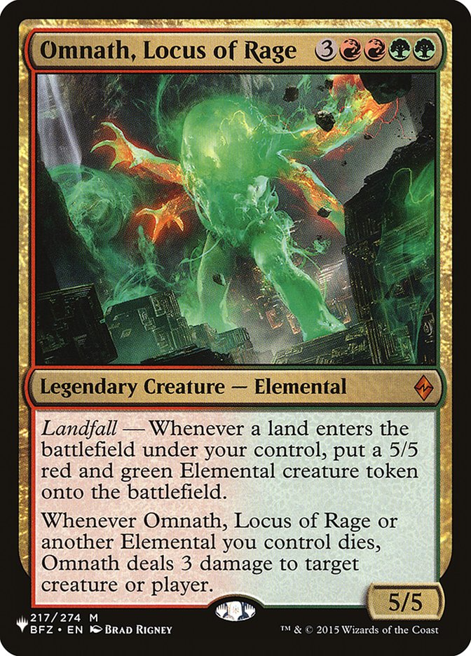 Omnath, Locus of Rage [The List] | Dumpster Cat Games