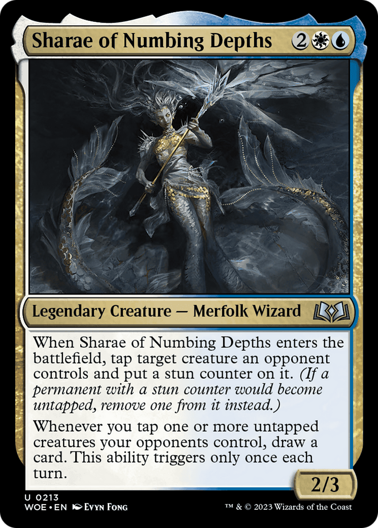 Sharae of Numbing Depths [Wilds of Eldraine] | Dumpster Cat Games