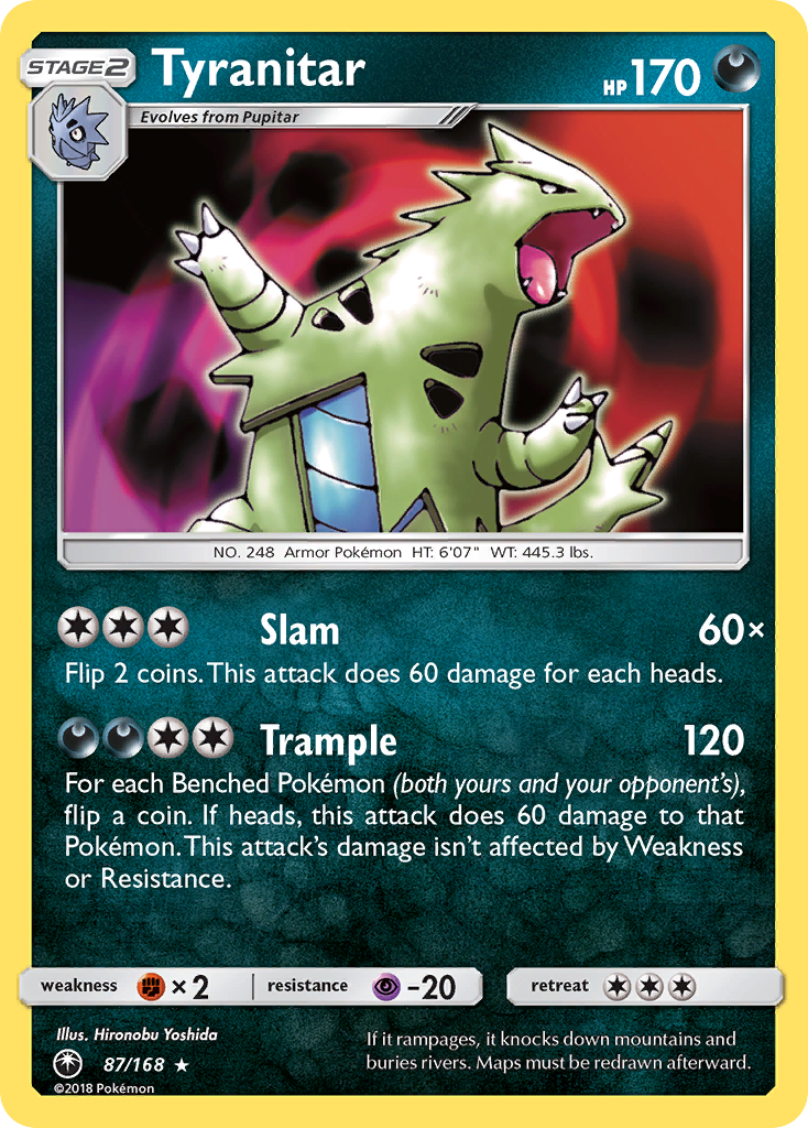 Tyranitar (87/168) [Sun & Moon: Celestial Storm] | Dumpster Cat Games