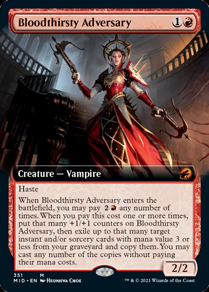 Bloodthirsty Adversary (Extended Art) [Innistrad: Midnight Hunt] | Dumpster Cat Games