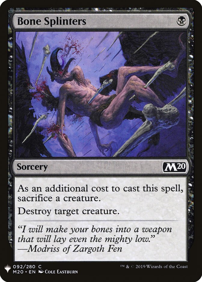 Bone Splinters [Mystery Booster] | Dumpster Cat Games