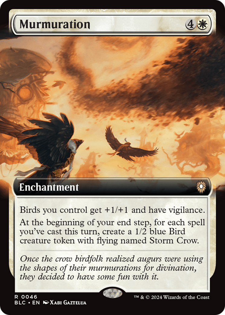 Murmuration (Extended Art) [Bloomburrow Commander] | Dumpster Cat Games