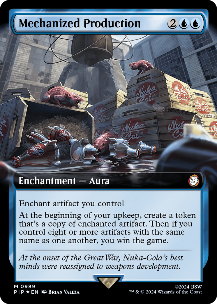 Mechanized Production (Extended Art) (Surge Foil) [Fallout] | Dumpster Cat Games