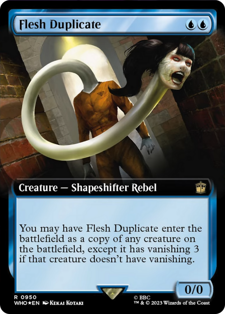 Flesh Duplicate (Extended Art) (Surge Foil) [Doctor Who] | Dumpster Cat Games