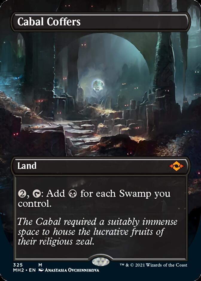 Cabal Coffers (Borderless Alternate Art) [Modern Horizons 2] | Dumpster Cat Games