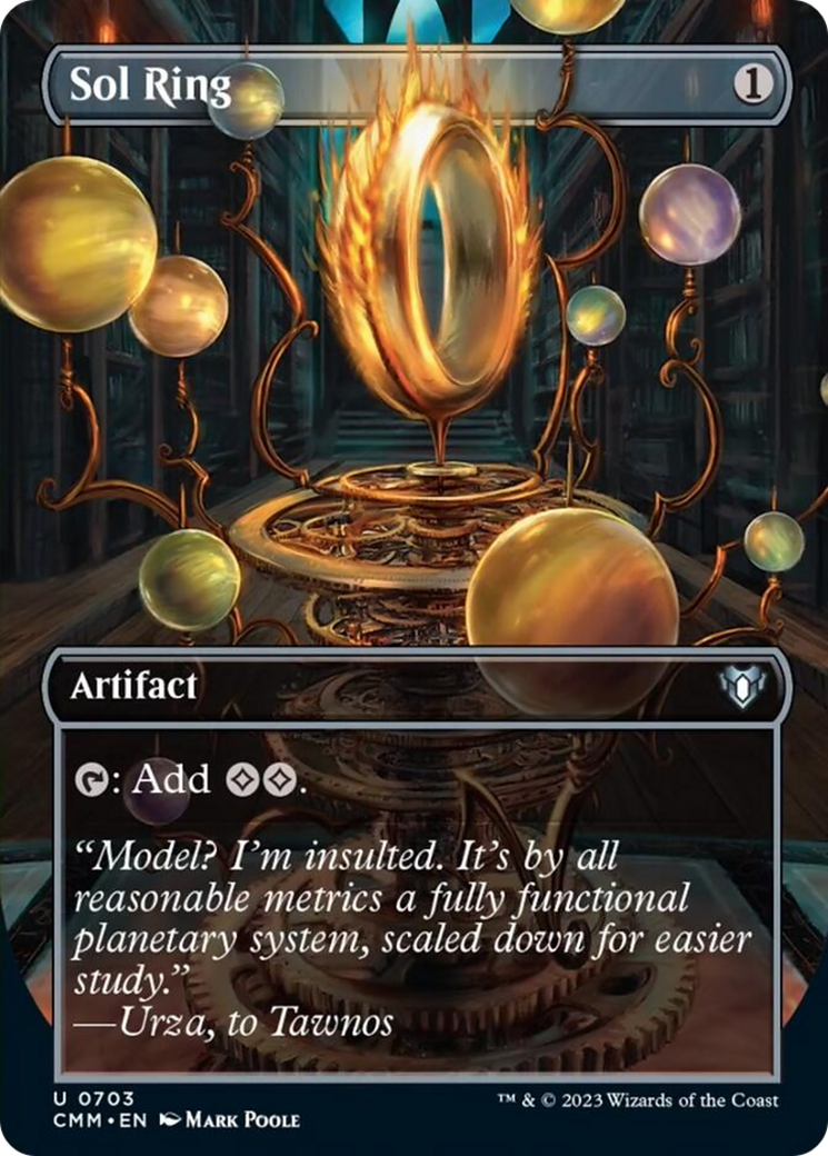 Sol Ring (Borderless Alternate Art) [Commander Masters] | Dumpster Cat Games