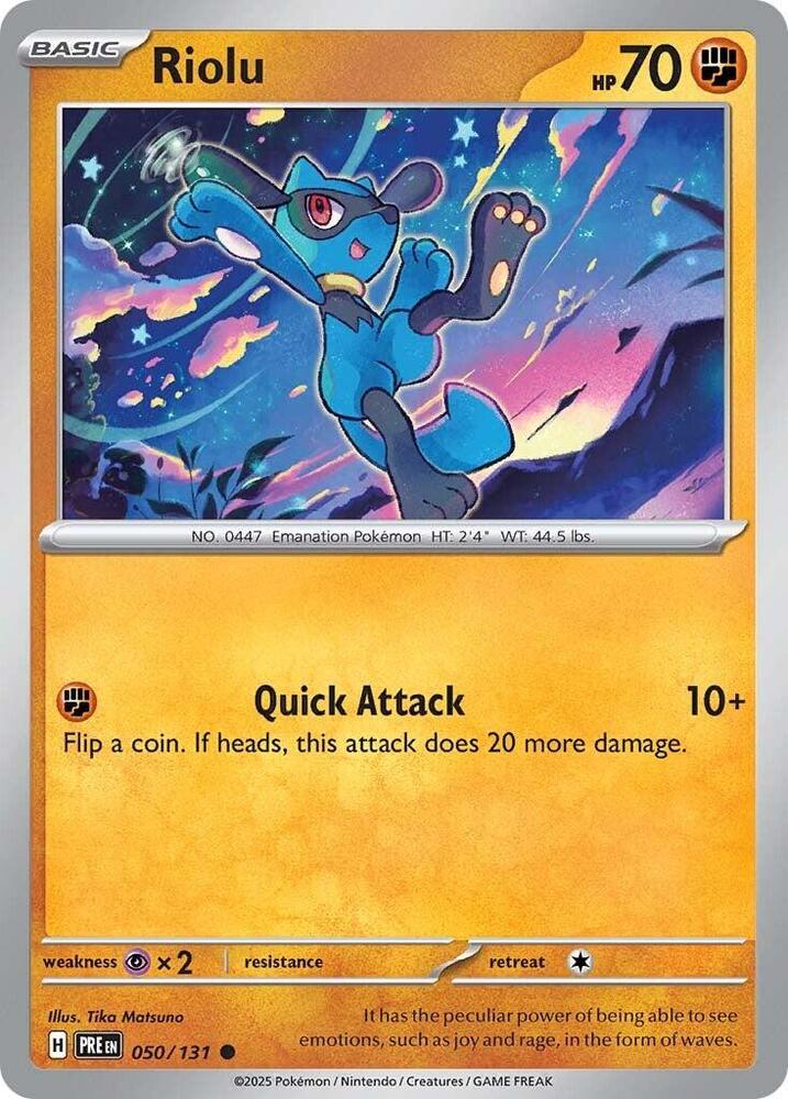 Riolu (050/131) [Scarlet & Violet: Prismatic Evolutions] | Dumpster Cat Games