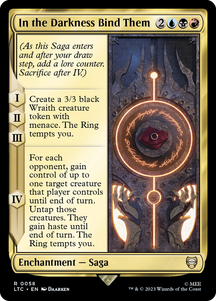 In the Darkness Bind Them [The Lord of the Rings: Tales of Middle-Earth Commander] | Dumpster Cat Games