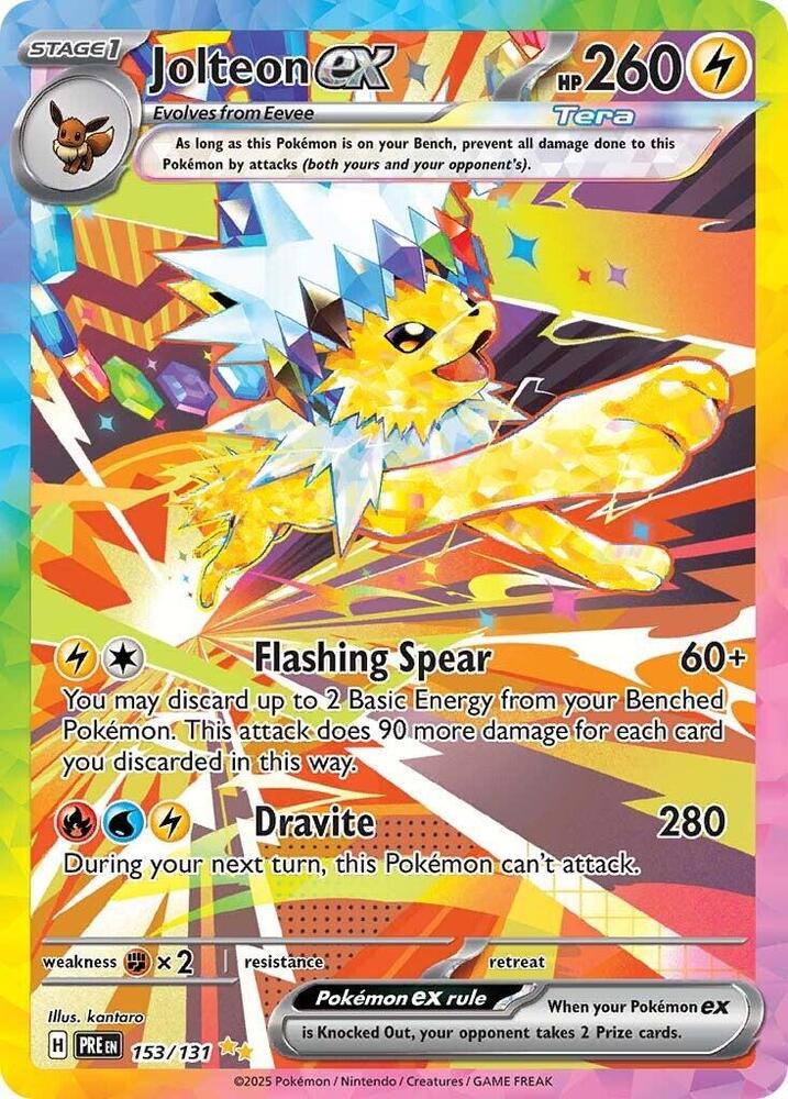 Jolteon ex (153/131) [Scarlet & Violet: Prismatic Evolutions] | Dumpster Cat Games