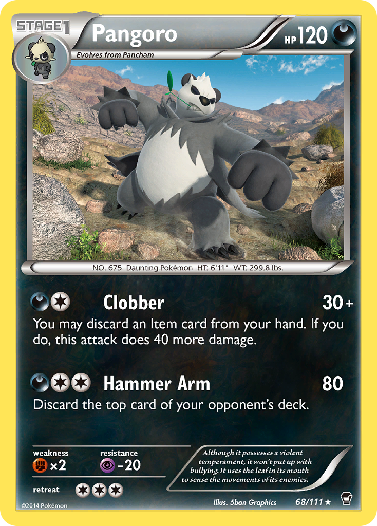 Pangoro (68/111) [XY: Furious Fists] | Dumpster Cat Games