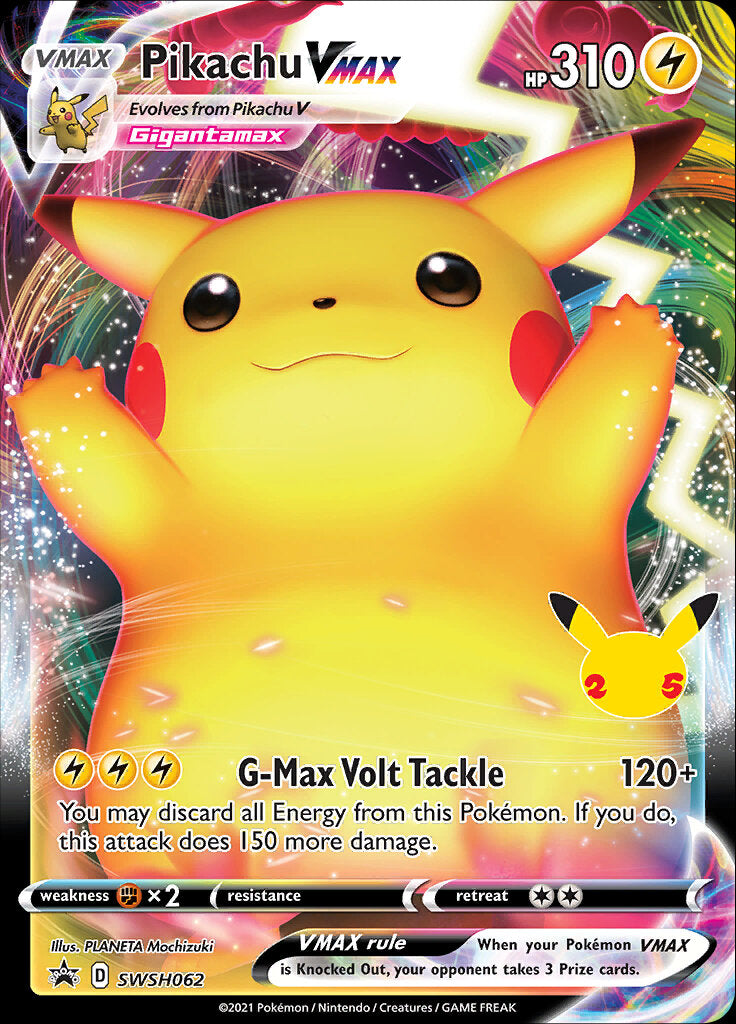 Pikachu VMAX (SWSH062) (Celebrations) [Sword & Shield: Black Star Promos] | Dumpster Cat Games