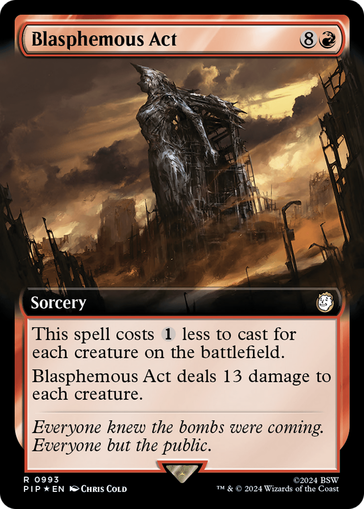 Blasphemous Act (Extended Art) (Surge Foil) [Fallout] | Dumpster Cat Games