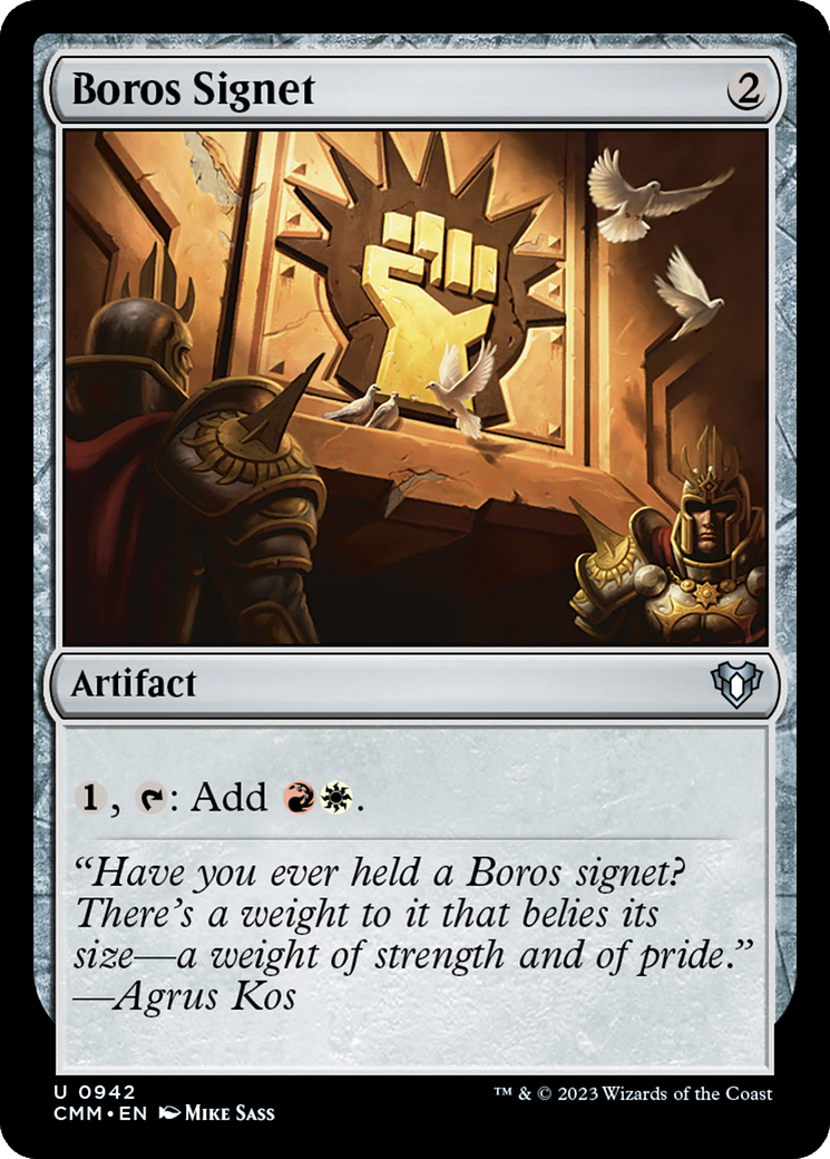Boros Signet [Commander Masters] | Dumpster Cat Games