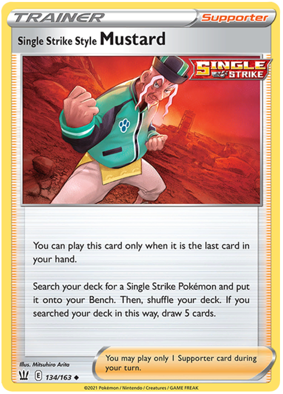 Single Strike Style Mustard (134/163) [Sword & Shield: Battle Styles] | Dumpster Cat Games