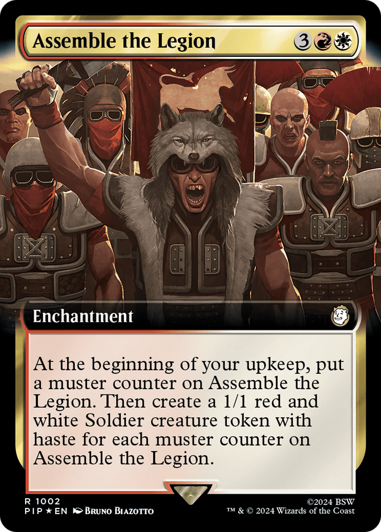 Assemble the Legion (Extended Art) (Surge Foil) [Fallout] | Dumpster Cat Games