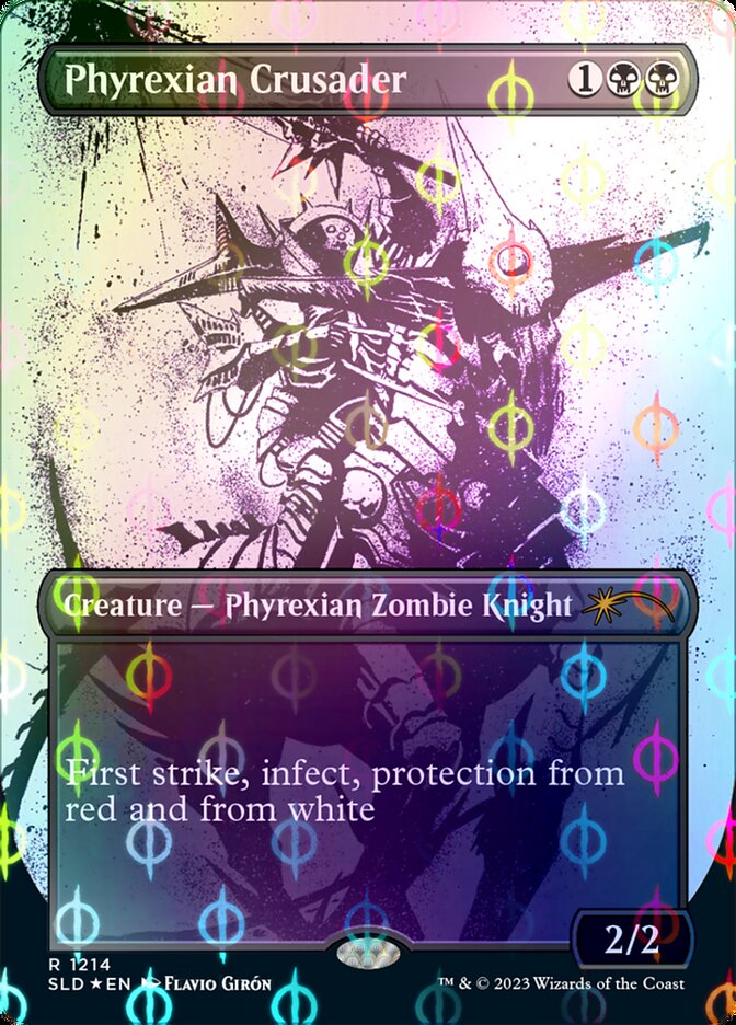 Phyrexian Crusader (Borderless Ichor Step-and-Compleat Foil) [Secret Lair Drop Series] | Dumpster Cat Games