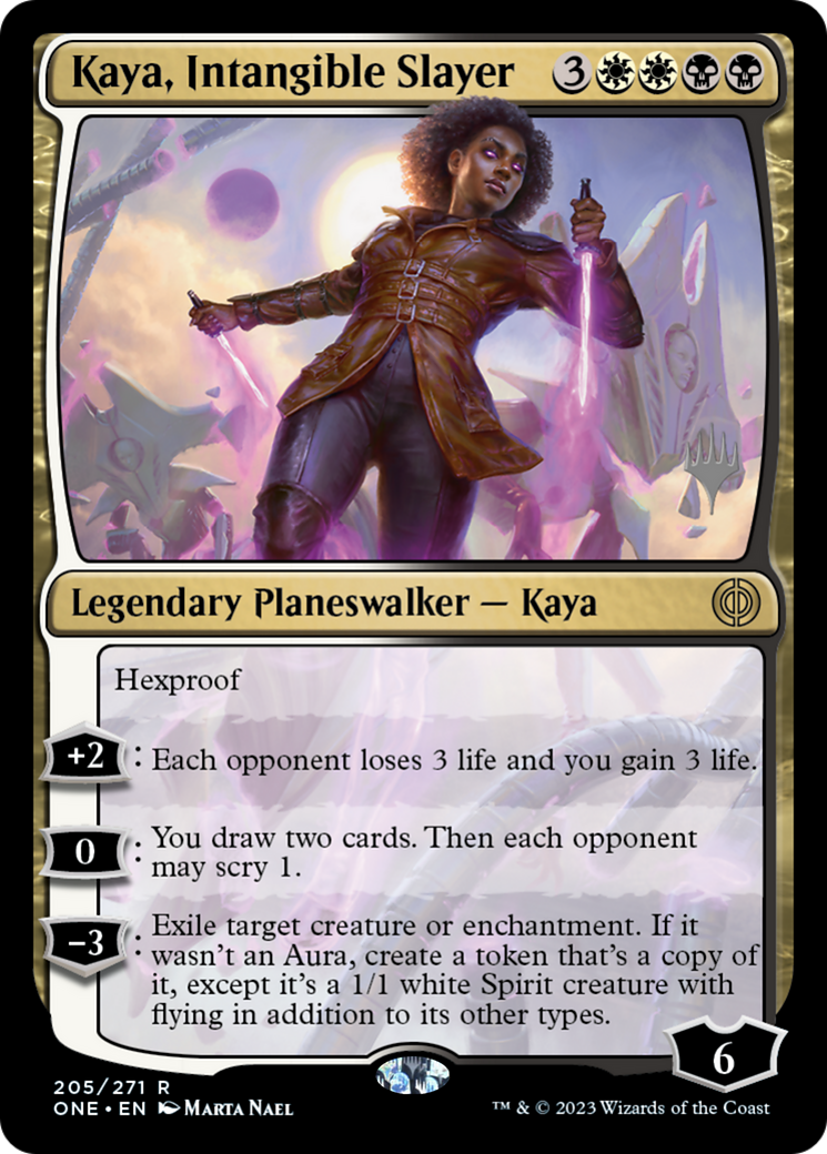 Kaya, Intangible Slayer (Promo Pack) [Phyrexia: All Will Be One Promos] | Dumpster Cat Games