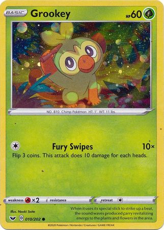 Grookey (010/202) (Cosmos Holo) [Sword & Shield: Base Set] | Dumpster Cat Games