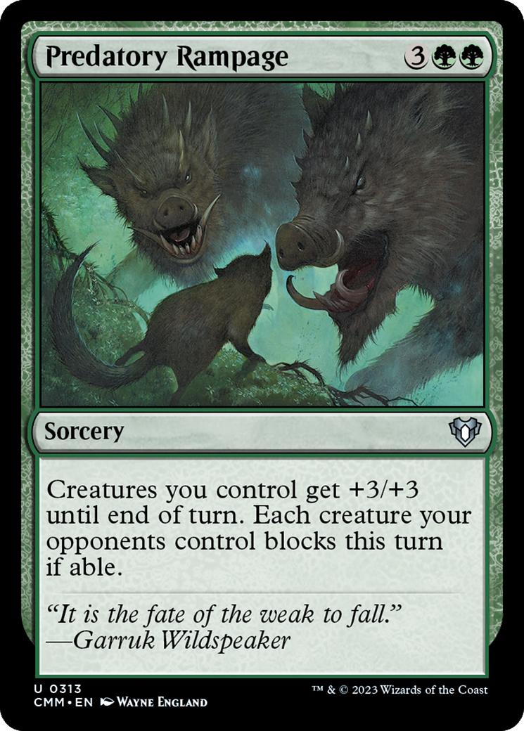 Predatory Rampage [Commander Masters] | Dumpster Cat Games