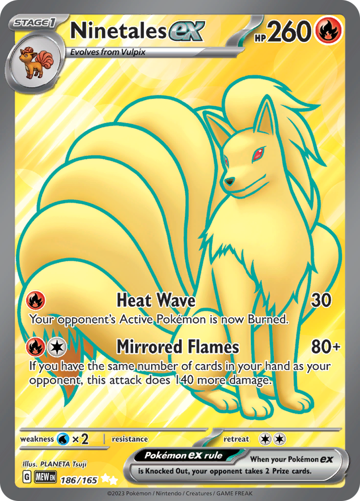 Ninetales ex (186/165) [Scarlet & Violet 151] | Dumpster Cat Games