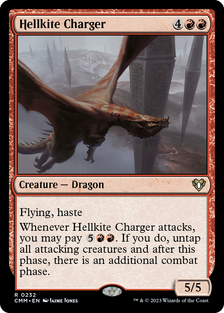 Hellkite Charger (Foil Etched) [Commander Masters] | Dumpster Cat Games