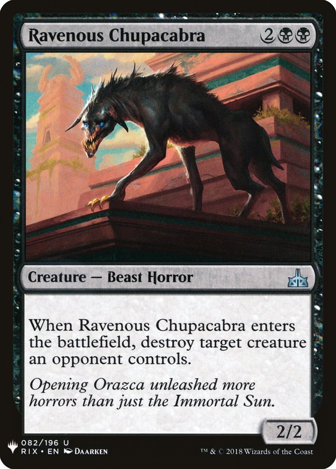 Ravenous Chupacabra [Mystery Booster] | Dumpster Cat Games