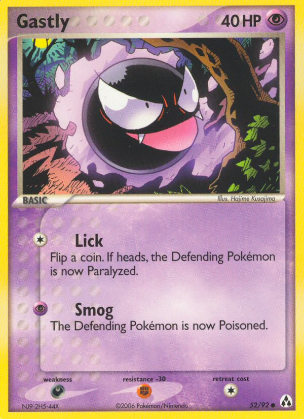 Gastly (52/92) [EX: Legend Maker] | Dumpster Cat Games