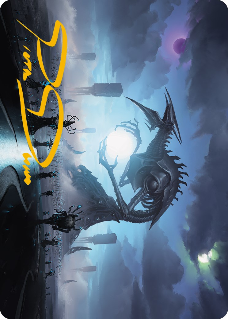 Blue Sun's Twilight Art Card (Gold-Stamped Signature) [Phyrexia: All Will Be One Art Series] | Dumpster Cat Games