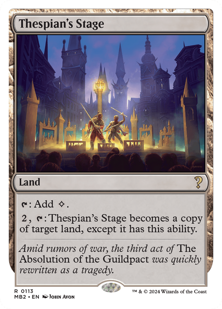Thespian's Stage (White Border) [Mystery Booster 2] | Dumpster Cat Games