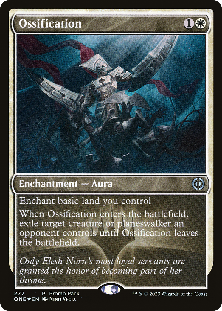Ossification (Promo Pack) [Phyrexia: All Will Be One Promos] | Dumpster Cat Games
