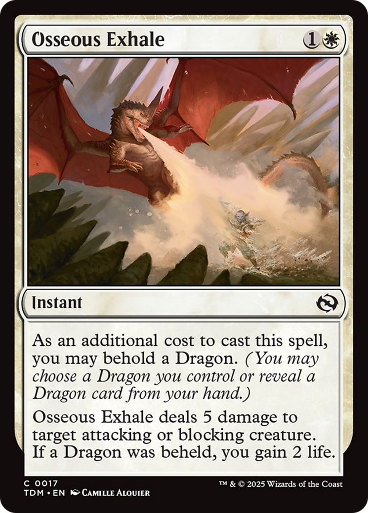 Osseous Exhale [Tarkir: Dragonstorm] | Dumpster Cat Games