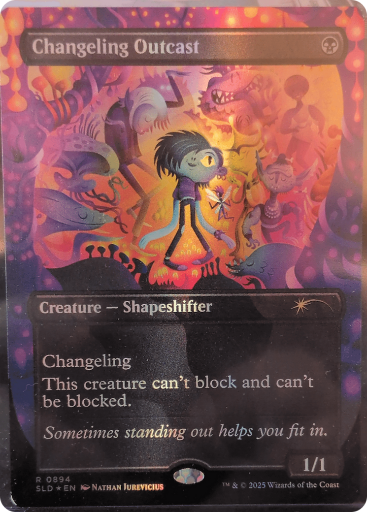 Changeling Outcast (Rainbow Foil) [Secret Lair Drop Series] | Dumpster Cat Games