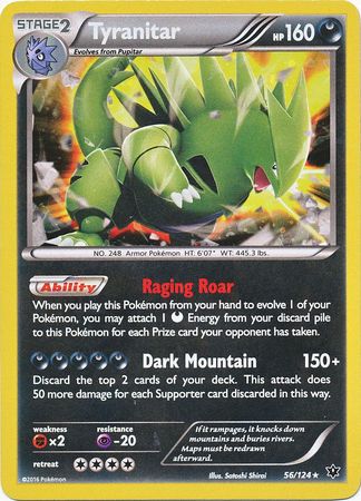Tyranitar (56/124) (Cosmos Holo) [XY: Fates Collide] | Dumpster Cat Games