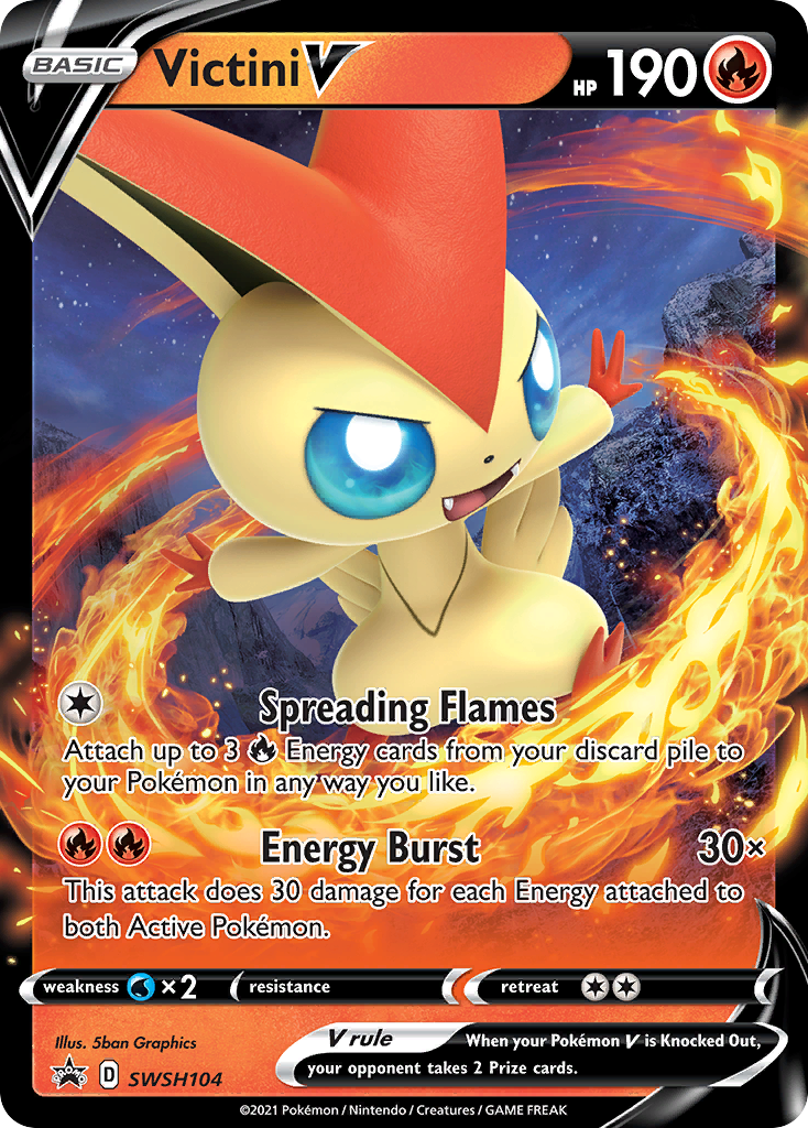 Victini V (SWSH104) [Sword & Shield: Black Star Promos] | Dumpster Cat Games