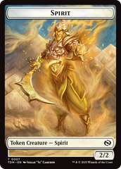 Spirit (0006) // Spirit (0007) Double-Sided Token [Tarkir: Dragonstorm Tokens] | Dumpster Cat Games