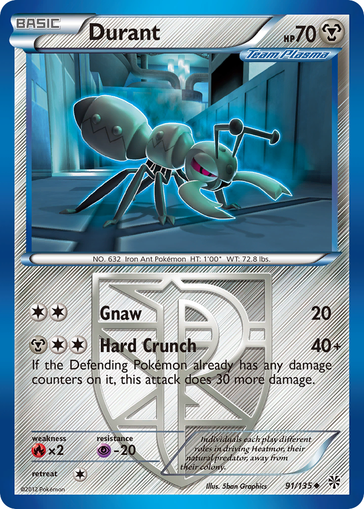 Durant (91/135) [Black & White: Plasma Storm] | Dumpster Cat Games